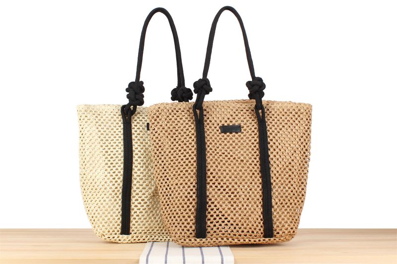 Große Kapazität Tasche Neue Sommermode Vielseitige Hohlwebtasche Geeignet für Strandurlaub Strandtasche_voghion.com