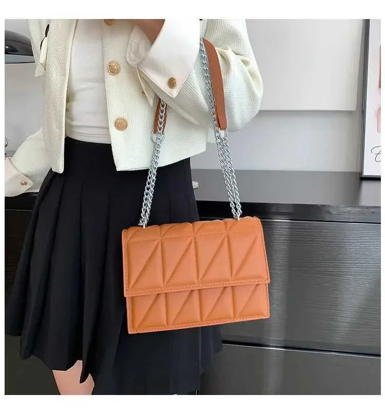 Borsa a tracolla da donna alla moda firmata, con manico in pelle PU, con tracolla a catena, per donna C241108_voghion.com