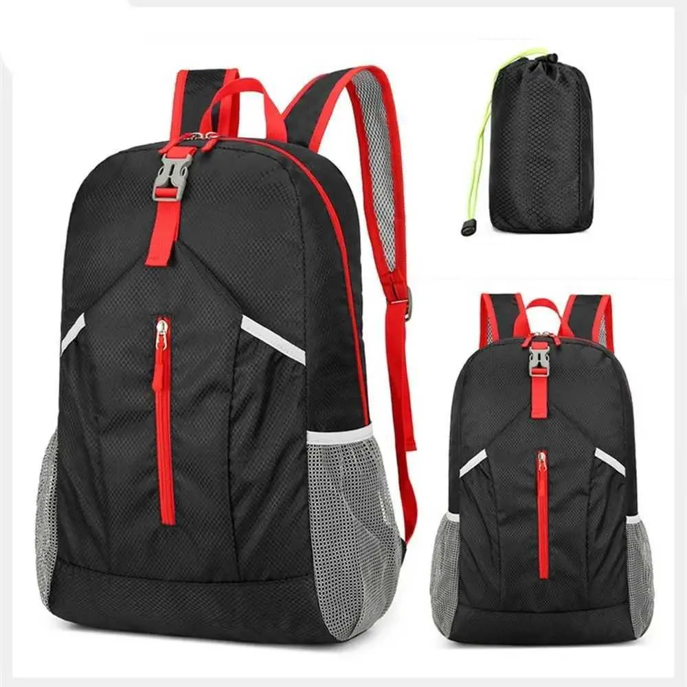 Sac à dos de sport d'extérieur imperméable à l'eau, sac d'alpinisme Oxford de grande capacité, sac de voyage léger et pliable à la mode_voghion.com