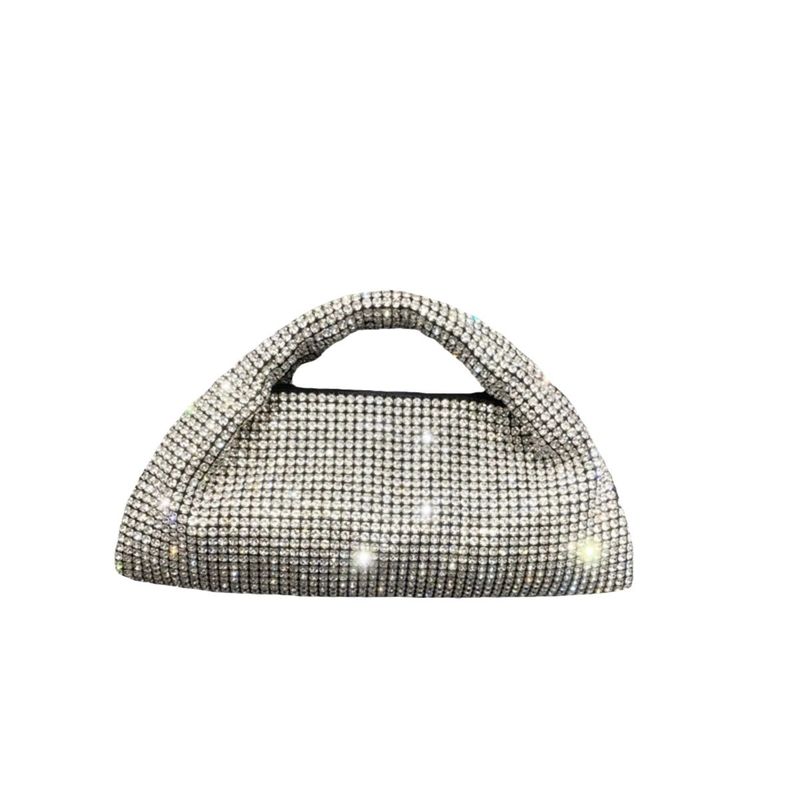 Guangzhou Fashion Super Sparkg Borsa a tracolla singola da sera in tinta unita con tracolla in acqua Dia per donna_voghion.com