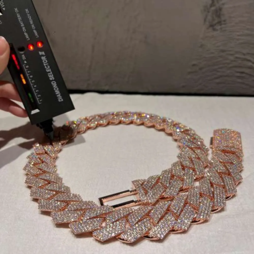 Ogrlica Moissanite Chaincuban K Horizon Iced Out Pass Dia Tester Vvs nakit za muškarce poklon_voghion.com