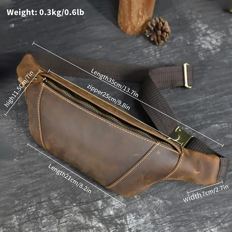 Herren Brusttaschen Crossbody Schulter Mann Männliche Leder Taille Pack SG Tasche Für Outdoor-Sport Gürteltasche Klein 240924_voghion.com