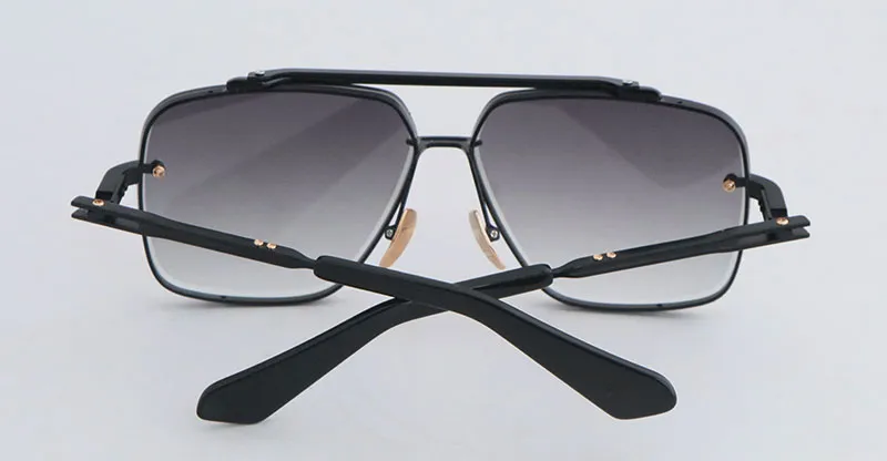 Modedesigner SIX Metall-Sonnenbrillen für Männer Große quadratische Gläser Vintage Herren Damen Klassische Promi-Stil Brillen_voghion.com