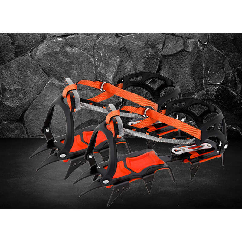 AYXSEE Outdoor 12 Tooth Slip Double Row Hole Adjustment Mountaineering Climbing Ice Anti Skating Fishing Snow Claw_voghion.com