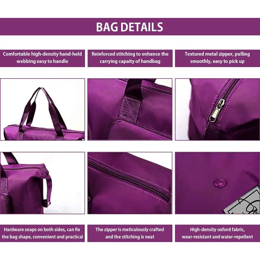 Shoulder Travel Bag Lage Organizer Large Capacity Foldable Duffle Handbags Women Training Gym Yoga Camping Daily Storage_voghion.com