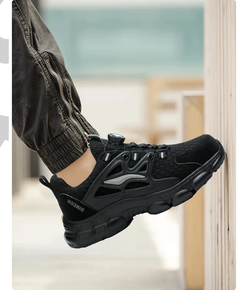 Rotating Button Mens Womens Steel Toe Plus Size 47 48 Work Sports Shoes Protective Safety Boots 250226_voghion.com