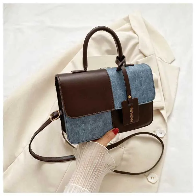 Modische Handtasche mit Spleißstruktur für das Pendeln im Sommer, stilvolle kleine quadratische Umhängetasche mit einer Schulter, Ba241216_voghion.com
