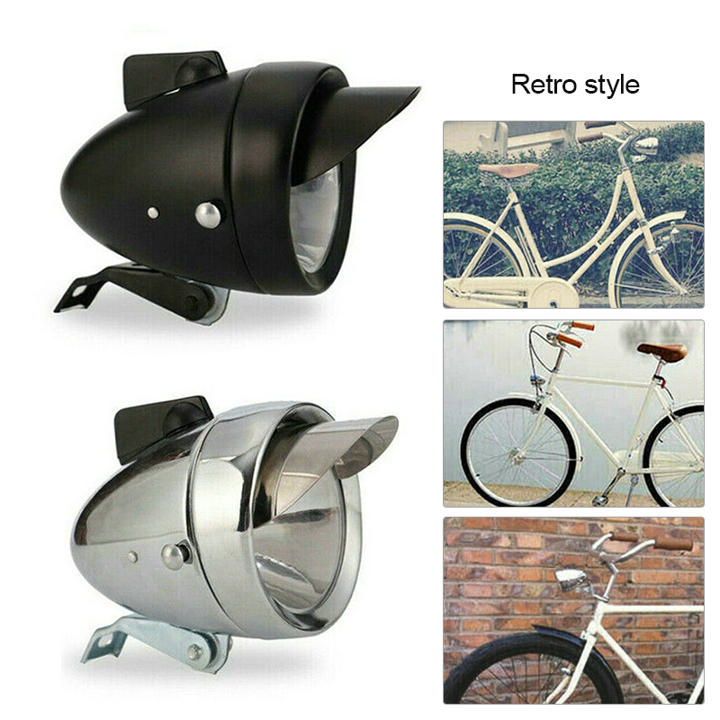 Classical Bicycle LED Chrome Vintage Bike Light Headlight Front Retro Head Lamp_voghion.com