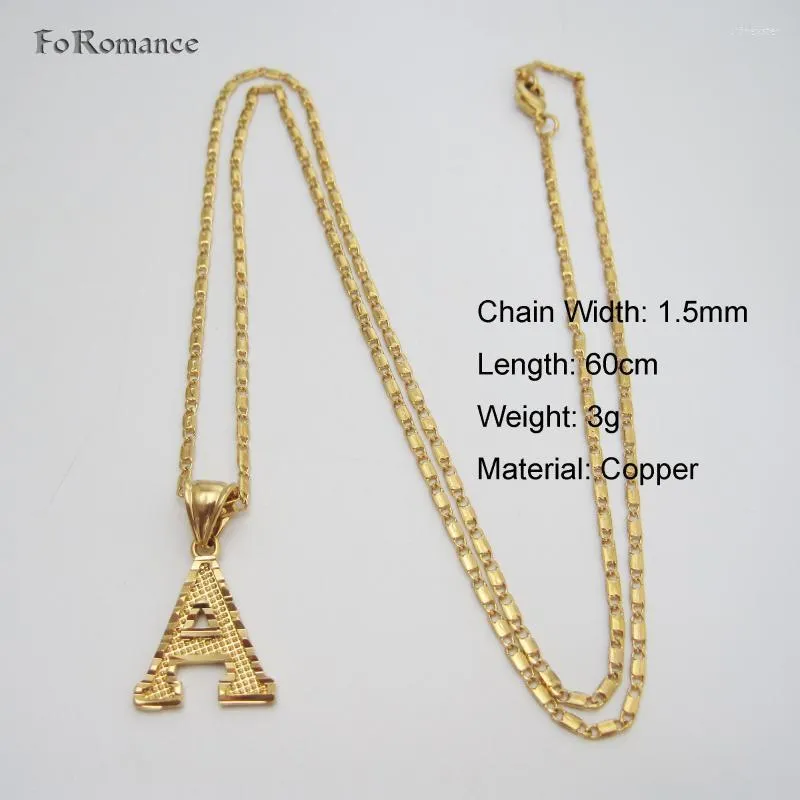 Anhänger Halsketten A-Z Buchstaben 1PC Frauen Männer Gold Farbe Initial 60cm Box Kette Englisch Brief Schmuck 26 Alphabete_voghion.com