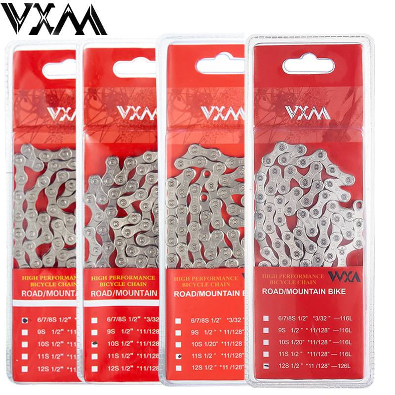 VXM Bicycle 8 9 10 11 12 Single Speed Mountain Road Bike Electroplated Lightweight Derailleur Chain