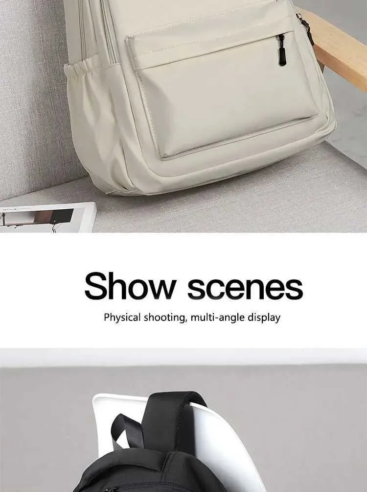 Rucksack Für Damen Und Herren Einfarbiger Laptop Rucksack Freizeit_voghion.com