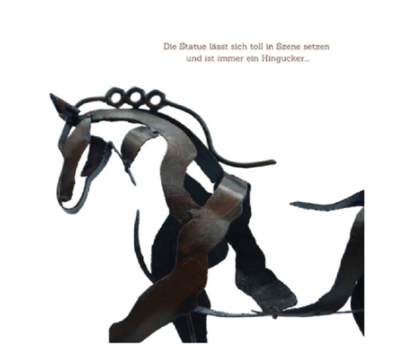 Δημιουργικό Μεταλλικό Τρισδιάστατο Αεριζόμενο Γλυπτό Άδωνη-άλογο Γλυπτό Άλογο-άλογο-άδωνις Επιτραπέζια Διακοσμητικά Στολίδια_voghion.com