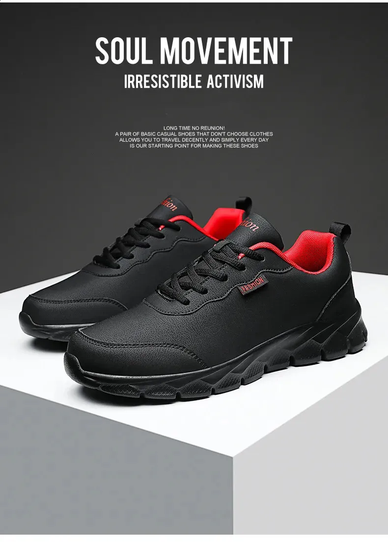 Running Leather Waterproof Durable Mens Walking Sports Shoes Atillas Racortivos Hombre 241015_voghion.com