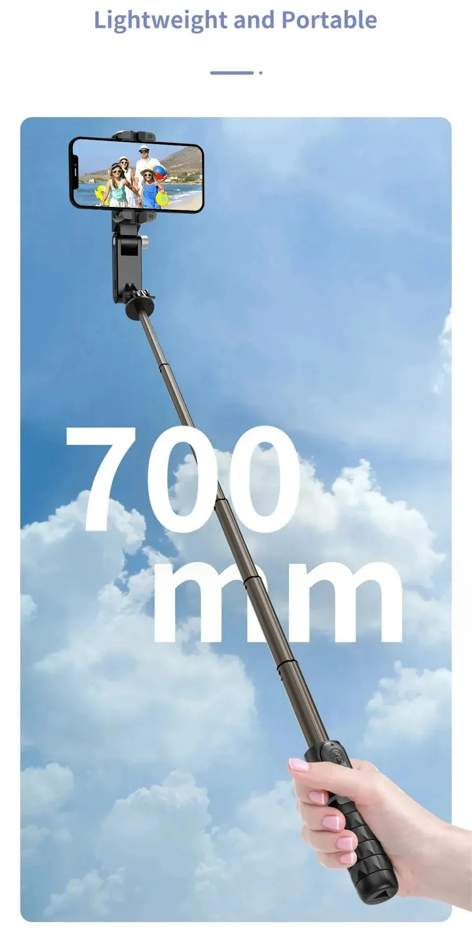 FANGTUOSI 360 Swivel Universal Joint Selfie Stick Tripod With Shutter Fill Light Smartphone Live/Log Stabilizer After_voghion.com