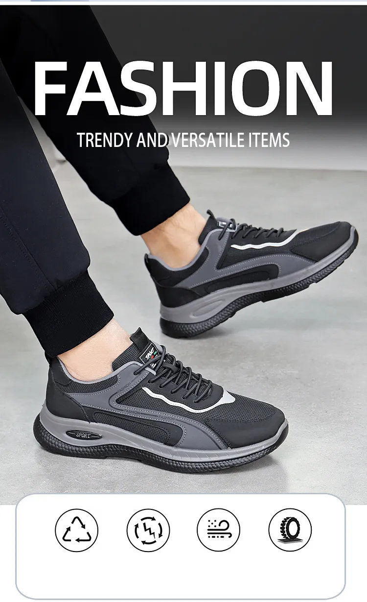 Comfortable Running Shoes Breathable Sports Trainers For Men_voghion.com