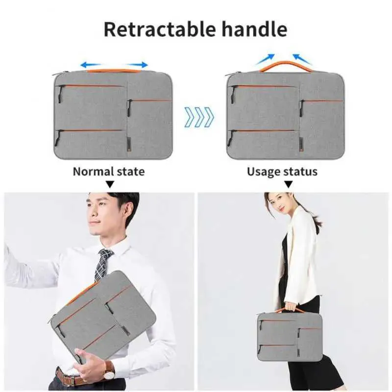 Tacco 13/14/15 POLLICI Custodia per computer portatile Borsa a tracolla Borsa per computer portatile Borsa per libro Air Pro 13 15C241101_voghion.com
