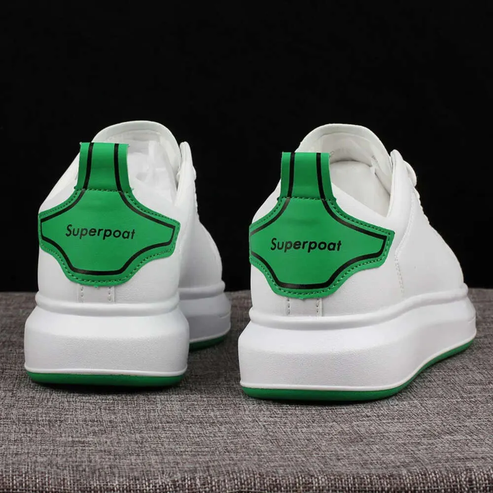 Scarpe da passeggio/tennis comode, casual e con suola spessa, da uomo e da donna, bianche e sportive_voghion.com