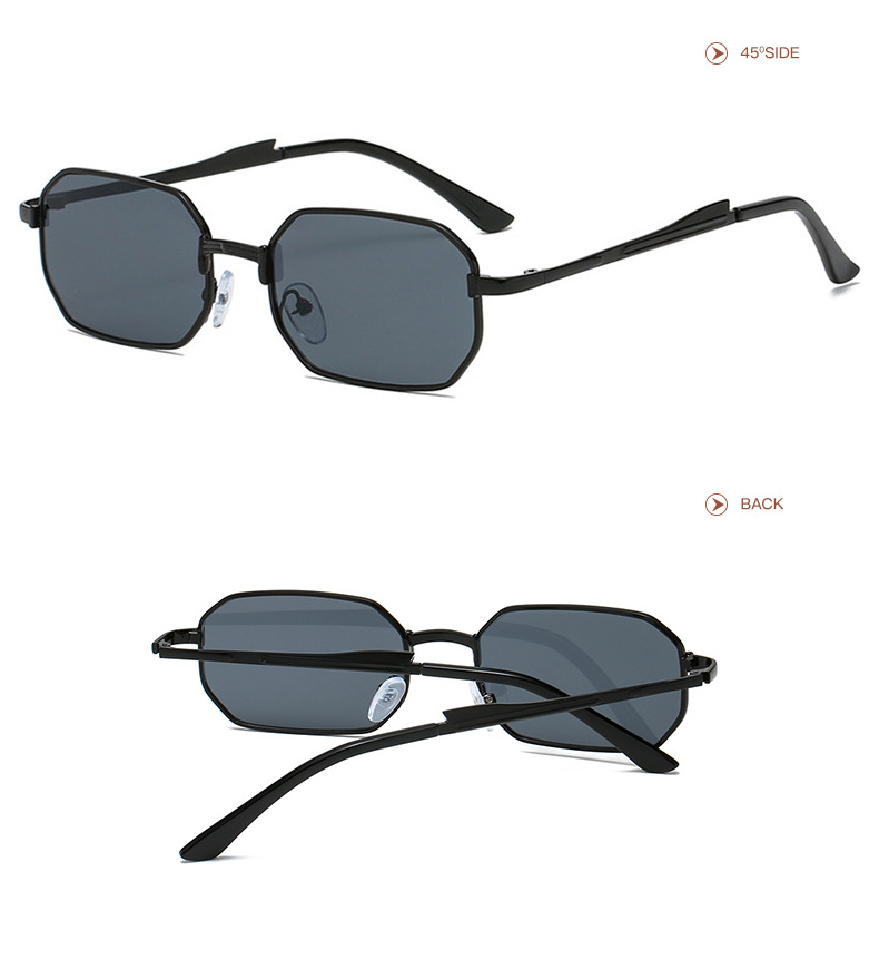 Moda Uomo stretto moda rettangolo donna metallo occhiali da sole di marca di lusso 2024 Classico Oculos Masculino lenti UV400_voghion.com