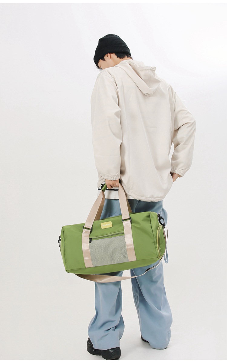 Men's and women's wet dry separation fitness bag, outdoor travel with shoe compartment luggage bag, can be used as a lever handbag_voghion.com