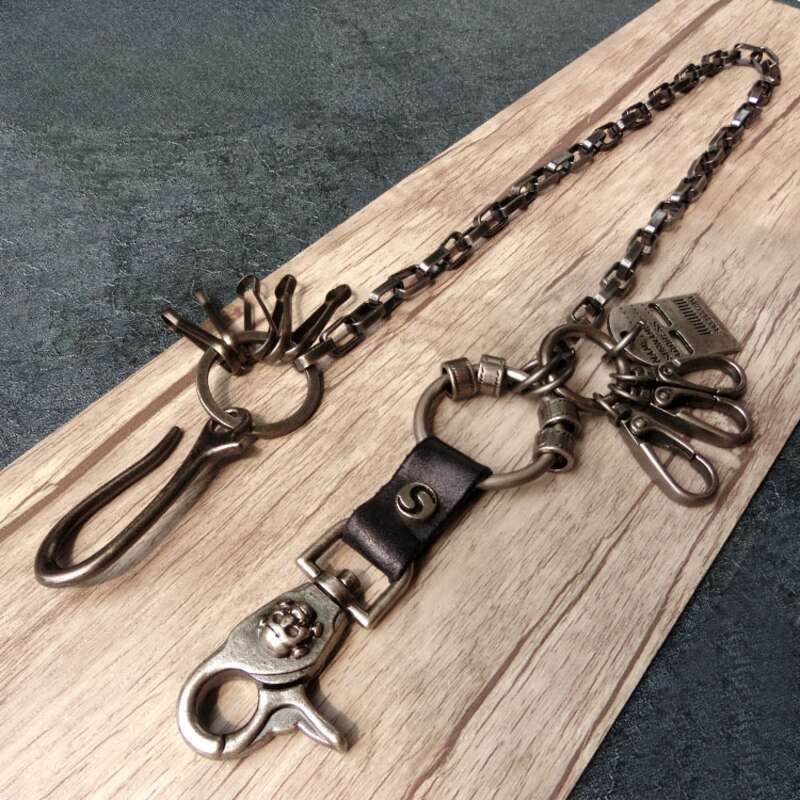 Trendsetter Elegante Vita Moda Esperto Metallo Monostrato Pantaloni Catena Palco Versatile Tempo Libero_voghion.com