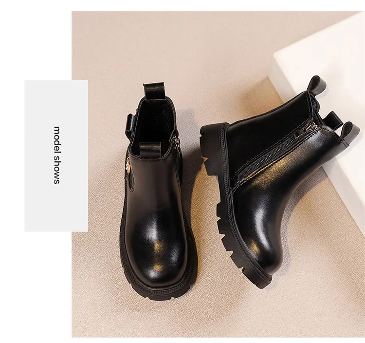 Chaussures pour filles et enfants, mode automne-hiver, pour tout-petits, britanniques, chaudes, imperméables, bottines pour garçons, Happysteps, tailles_voghion.com