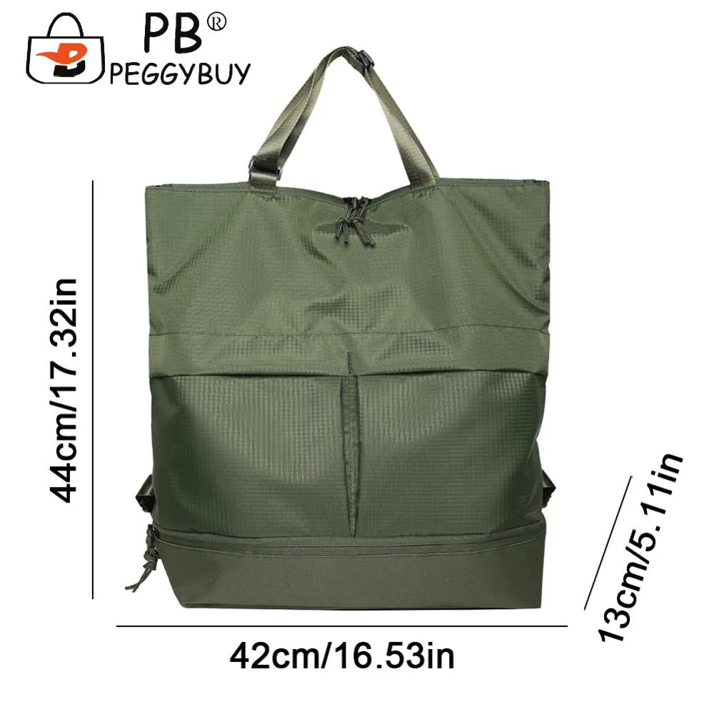 Unisex Travel Backbag Lightweight Women&Men Carry On Backpack Large Capacity Solid Colour Multifunctional Versatile_voghion.com