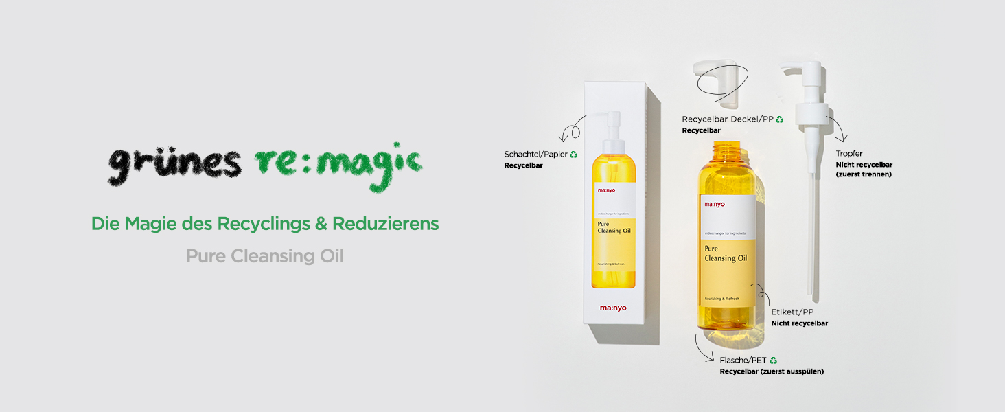 MANYO FACTORY Olio detergente puro coreano per il viso, scioglie i punti neri, rimozione quotidiana del trucco con olio di argan, per le donne_voghion.com