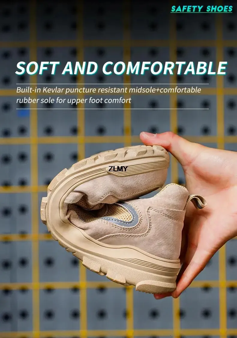 Chaussures de sécurité pour hommes, sans embouts métalliques, embouts en plastique, isolées, 6 kV, réfléchissantes, 250402_voghion.com
