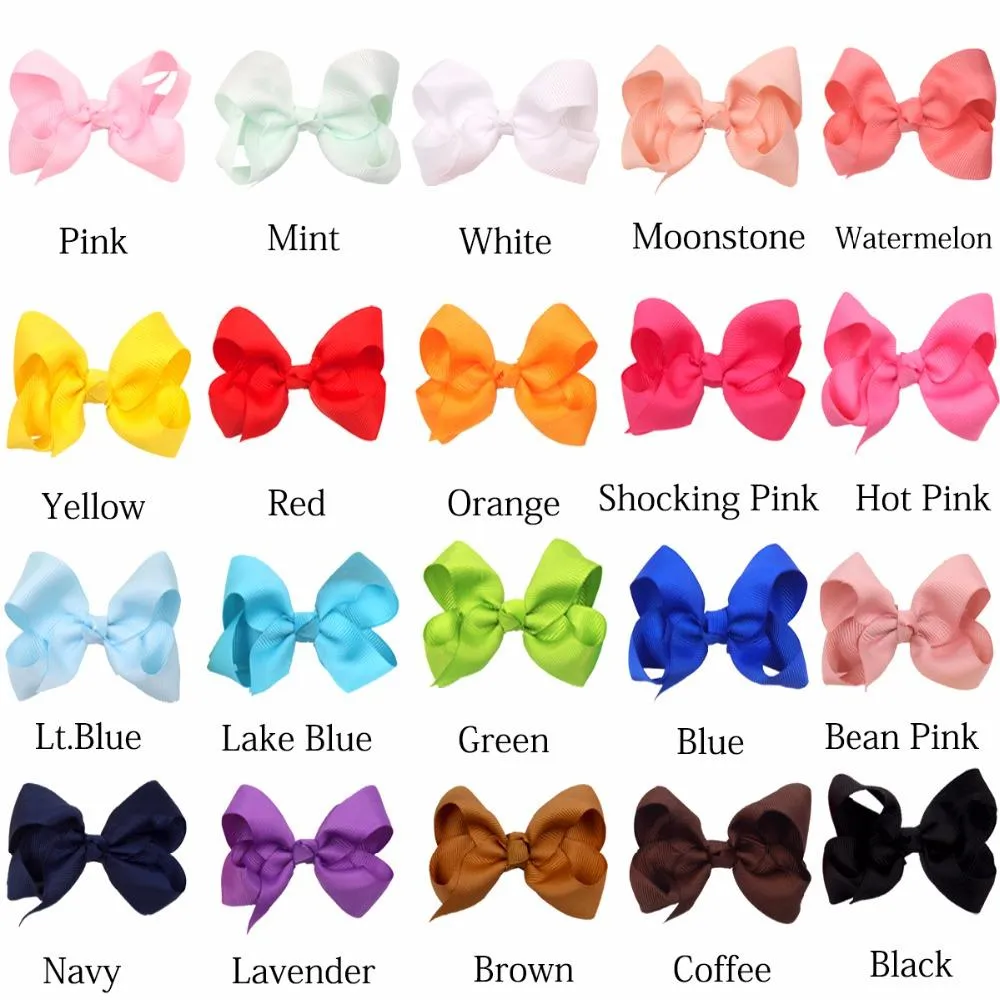 40 stücke 3 Zoll Baby Mädchen Feste Band Bögen Krokodilklemmen für Kleinkinder Kinder Kinder Mode Haar-accessoires Freier Tropfen-verschiffen_voghion.com