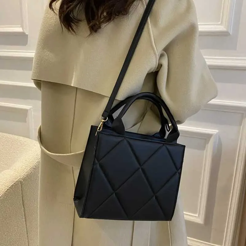 Casual Large Capacity Ladies Handbags Top-handle Fashion Plaid Crossbody Shoulder Bags For Women GiftC241210_voghion.com