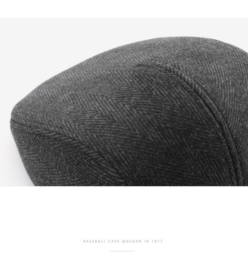 Béret unisexe pour homme, couleur unie, style vintage, chapeau de grand-père, pour l'extérieur, les voyages, chaud, coupe-vent_voghion.com