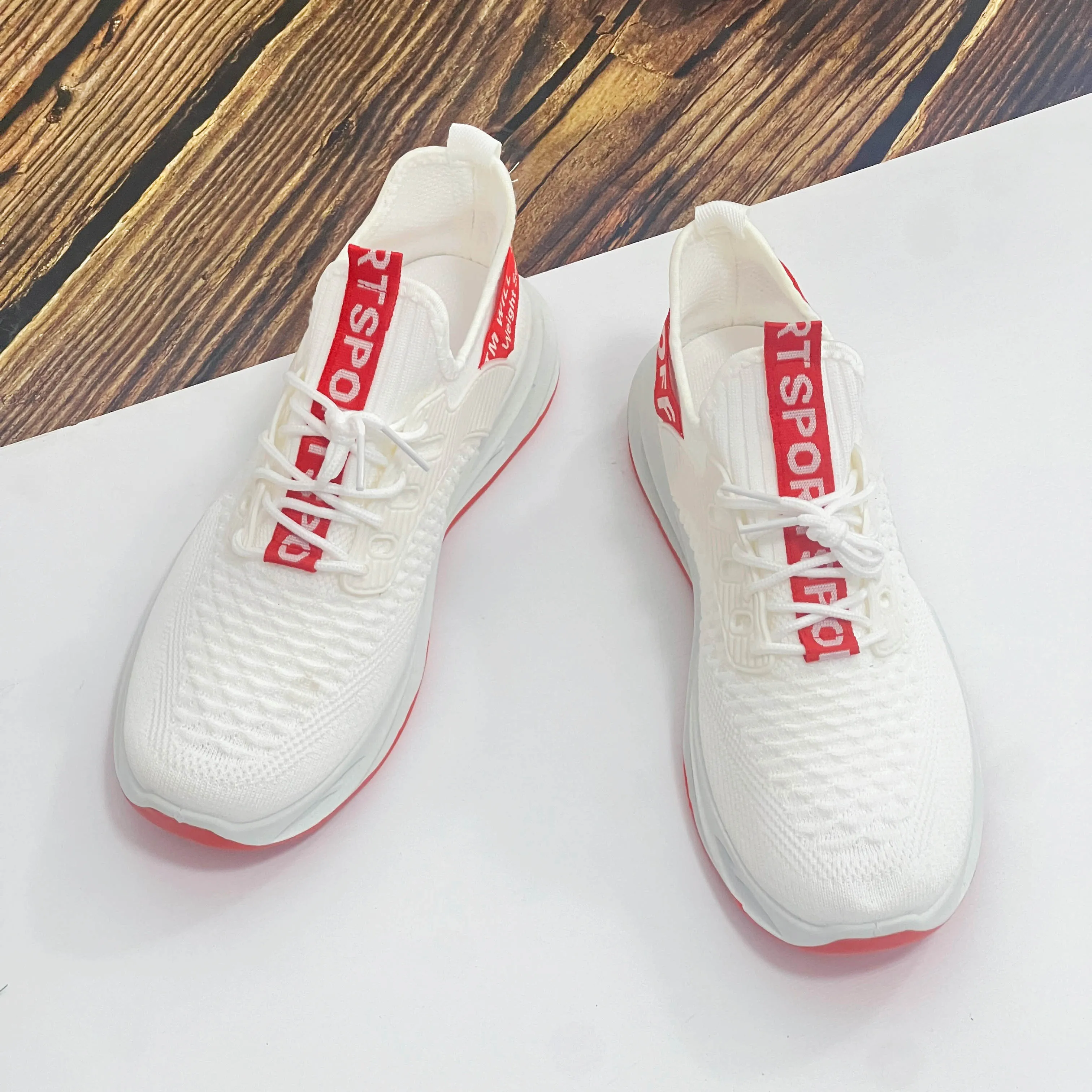 Casual Men Breathable Trainers New Sports Sneakers Platform Shoes White Black Classic Color_voghion.com