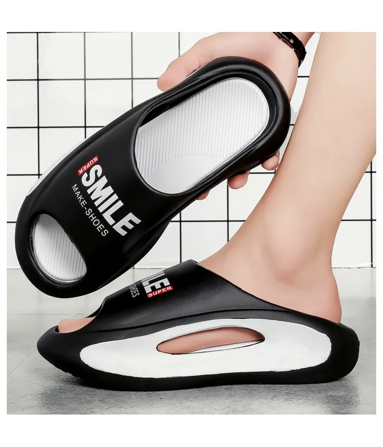 Coppia estiva spessa suola piedi passo fresco EVA uomo e donna sport pantofole alla moda_voghion.com