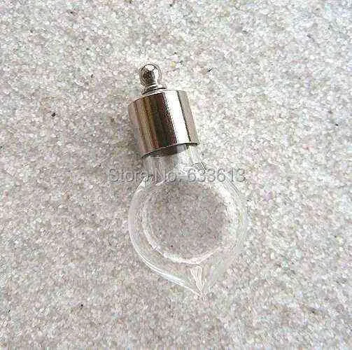 Lot de 50 tubes à vis 35 x 6 mm, pendentif en verre, cristal, médaillon de parfum, flacon de riz, bouchon à vis, breloque, bouteille de remplissage, G0927_voghion.com