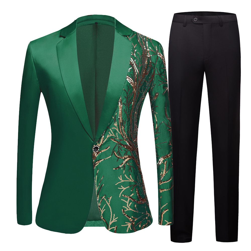 abbigliamento popolare abiti ricamati da uomo, costumi da palcoscenico con paillettes dorate, abiti hip-hop_voghion.com