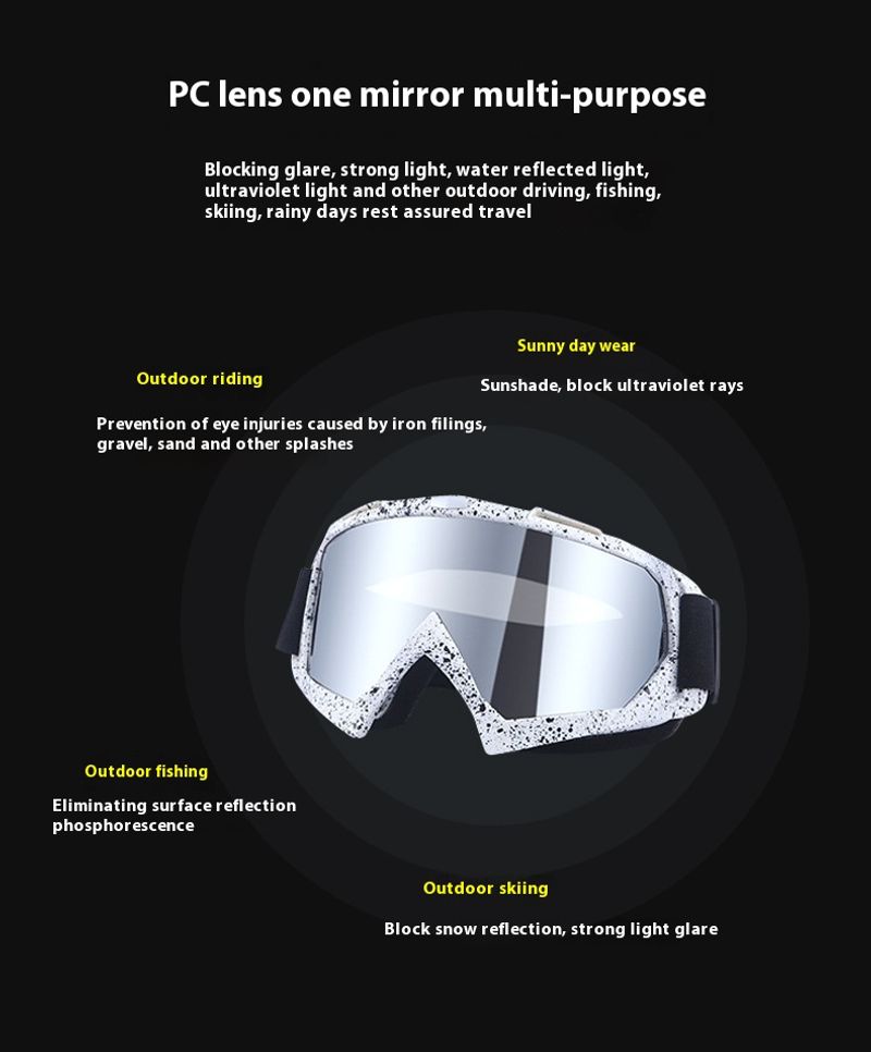 Lacquer motocross windshield retro harley biker mask outdoor sports riding goggles ski eyes_voghion.com