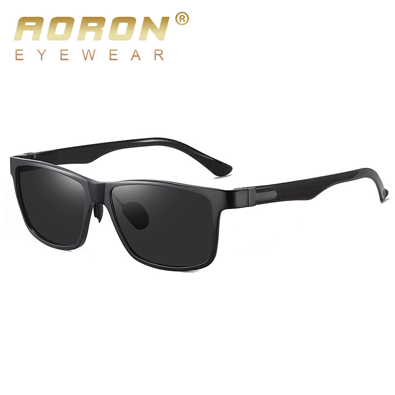 Aolong Nuovi occhiali da sole polarizzati in alluminio e magnesio, colorati, in fibra di carbonio, per uomo e donna, alla moda, con cambio colore notturno_voghion.com