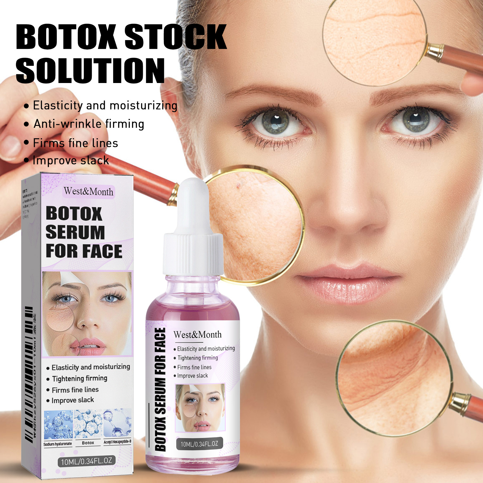 Esencia antiarrugas para el cuidado de la piel West&Month Anti aging Reafirma, levanta la piel, reduce las arrugas y las líneas finas_voghion.com