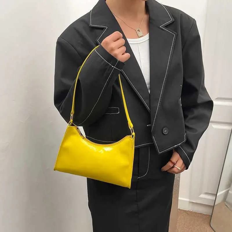 Retro Shoulder Bag For Women Solid Colour Pu Leather Handbag_voghion.com