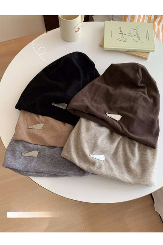 großer Kopf, Damenmode-Set für Herbst und Winter zum Binden, Gesicht nach der Geburt, Chignon, Hut,_voghion.com