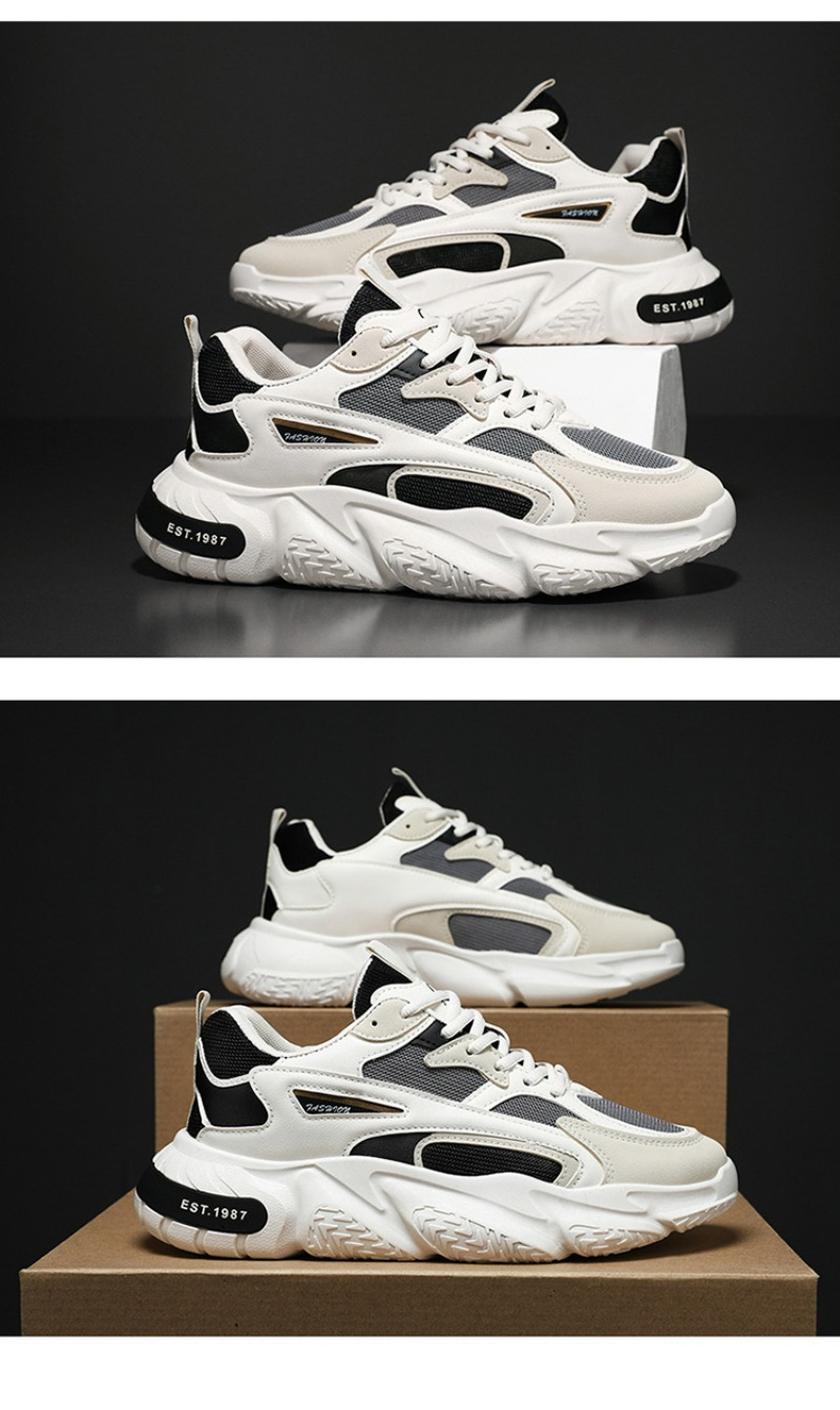 Baskets épaisses en maille respirante pour hommes, chaussures de course à pied, de haute qualité, bout rond, plateforme en caoutchouc, Tenis, nouvelle collection été 2024_voghion.com