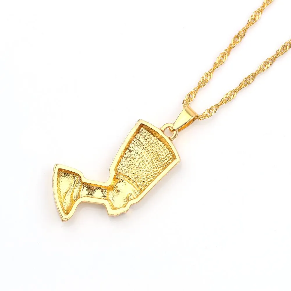 Collana con ciondolo nefertiti color oro per donna e ragazza gioielli_voghion.com