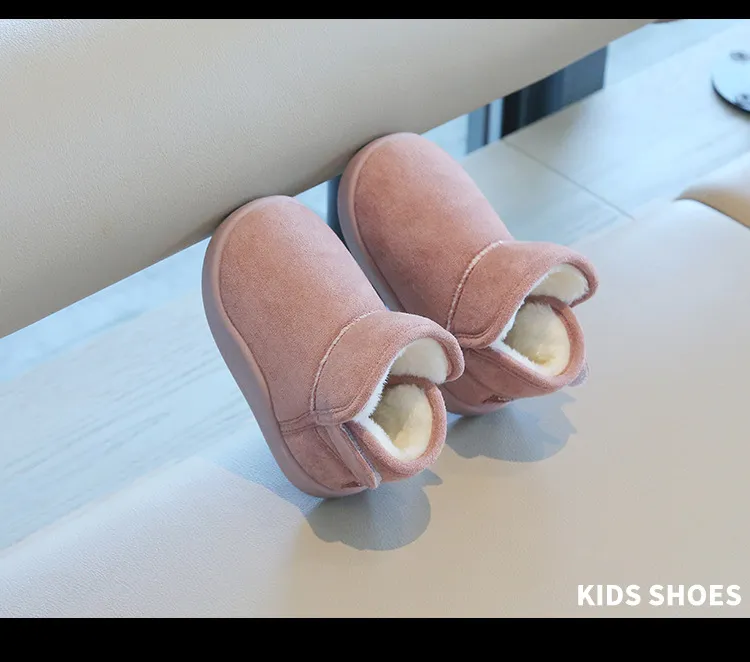 Baby Girls Boys Snow Children Winter Kids Outdoor Plush Cotton-padded Cutefeet Soft-Soled Non-slip Infant Toddler Boots_desvips.com