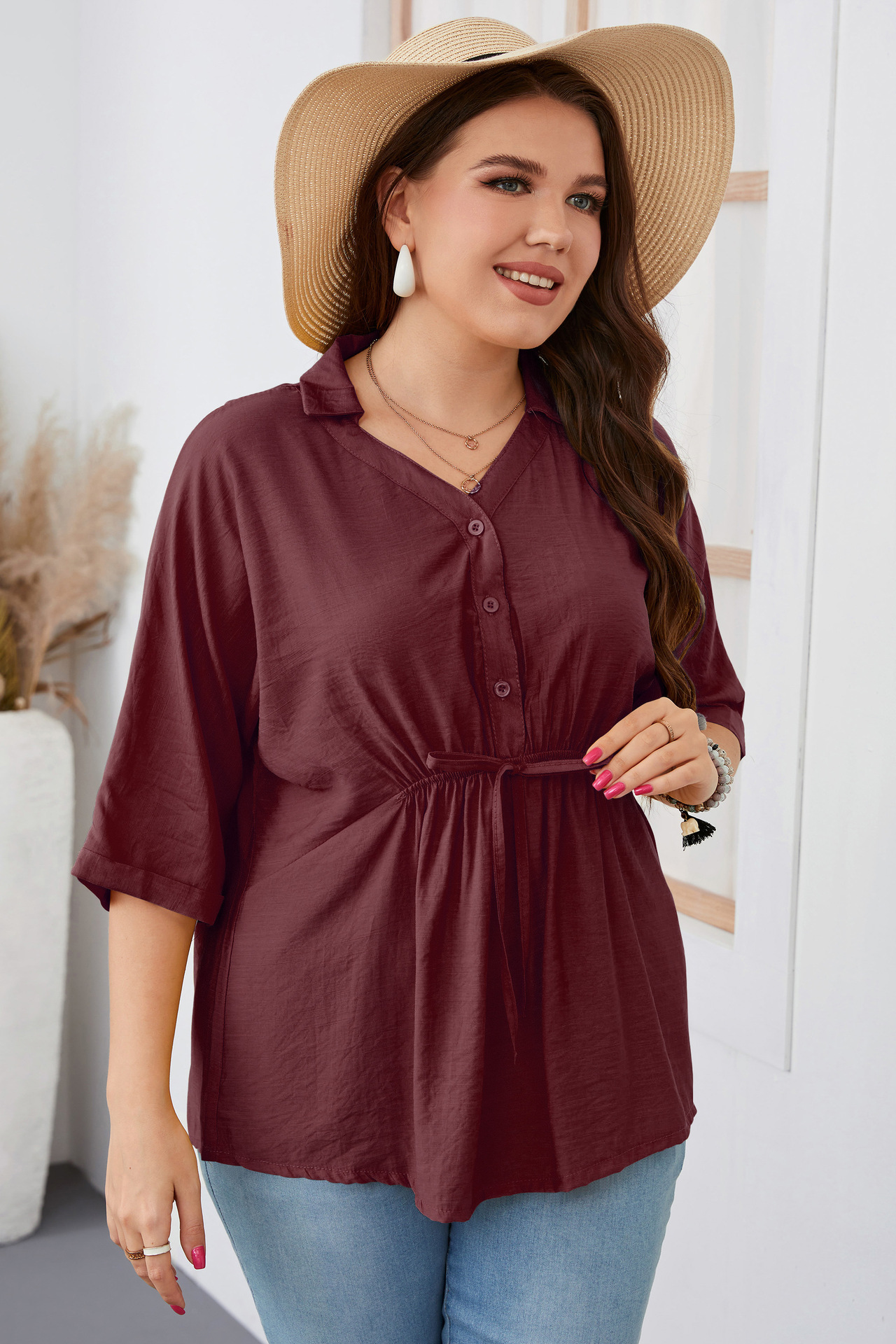 Women's Loose Large Size Short Sleeve Shirt Fat Girl Large Size Women's Clothing_voghion.com