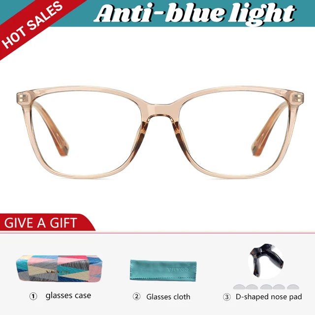 Modne okulary korekcyjne VICKY Classic Square Anti Blue Light Blocking Reading Women Komputerowe lekkie okulary PFD2057_voghion.com