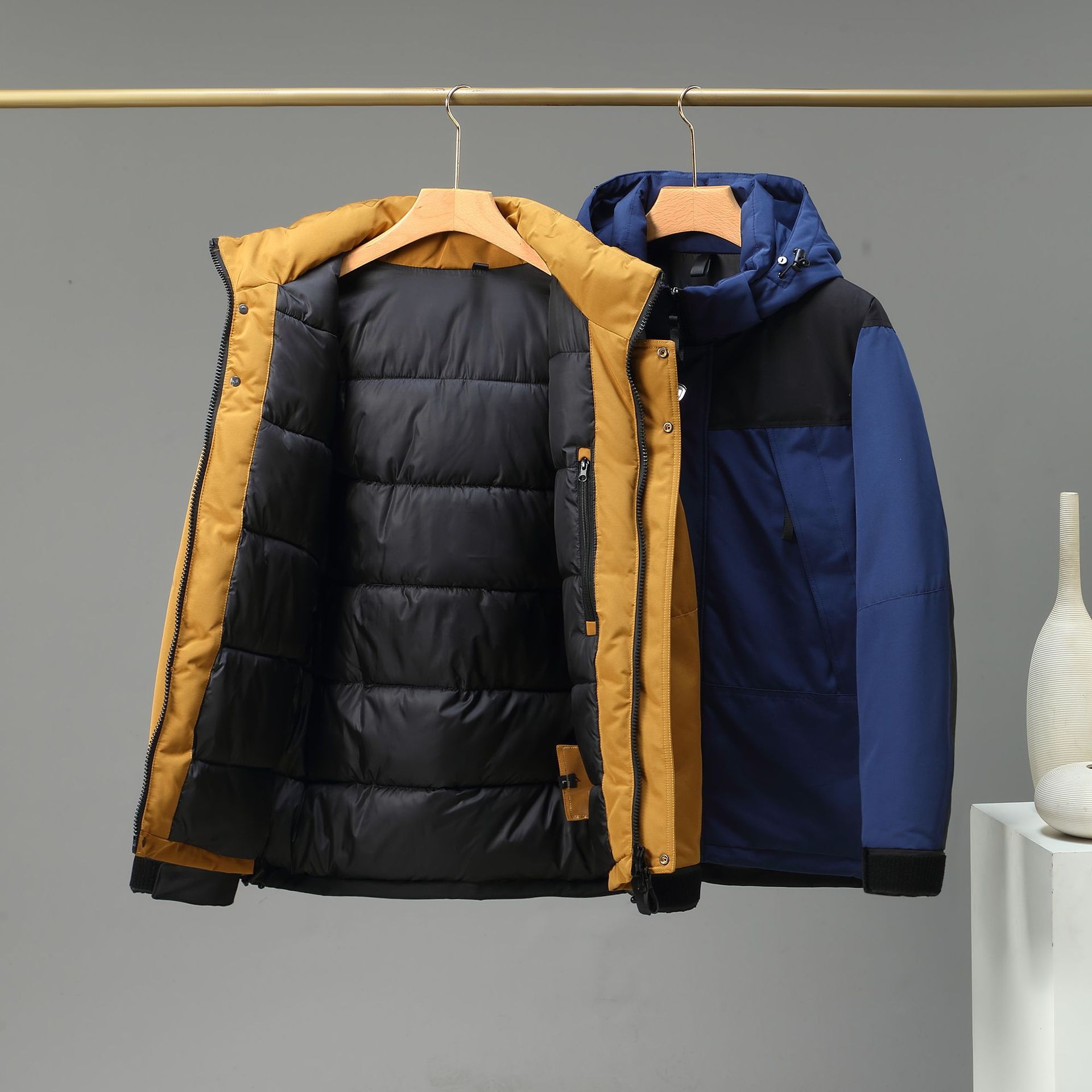 Ropa de hombre Chaqueta de algodón de seda para hombres y mujeres, chaqueta de algodón gruesa de invierno para exteriores para hombre_voghion.com