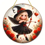Witchy Valentine Suncatcher - 8" Acrylic Wreath Art. Mystical Decor, Perfect For Pagan-inspired Spaces._voghion.com