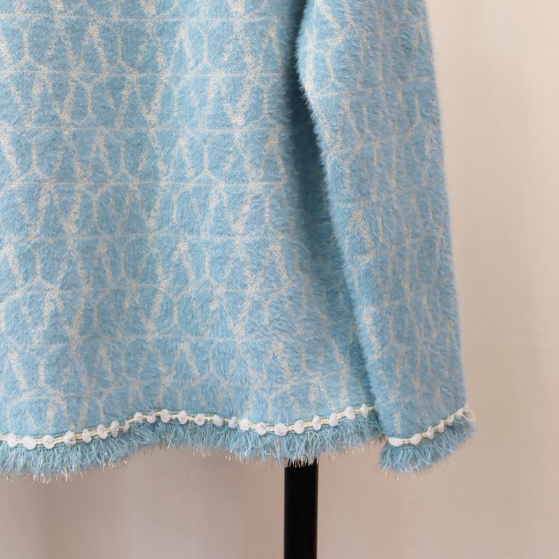 Women's Clothing mink veet knitted cardigan autumn and winter new loose high end temperament sweater coat_voghion.com