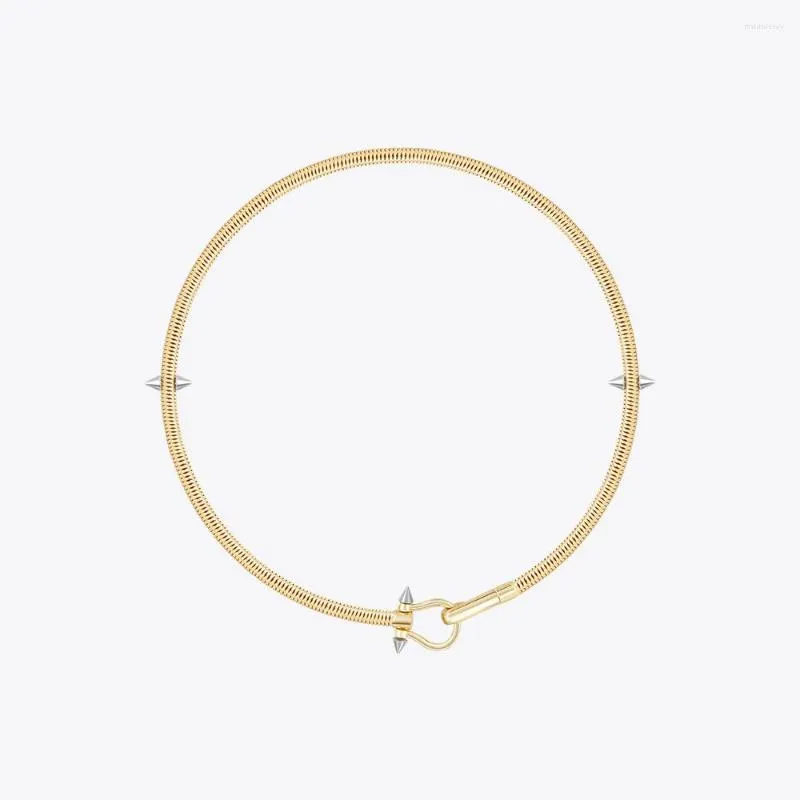 Anhänger Halsketten Enfashion Pendent Spitzkegel Halskette für Frauen Goldfarbe Trendy Einfacher Modeschmuck Zierlicher Tropfen_voghion.com