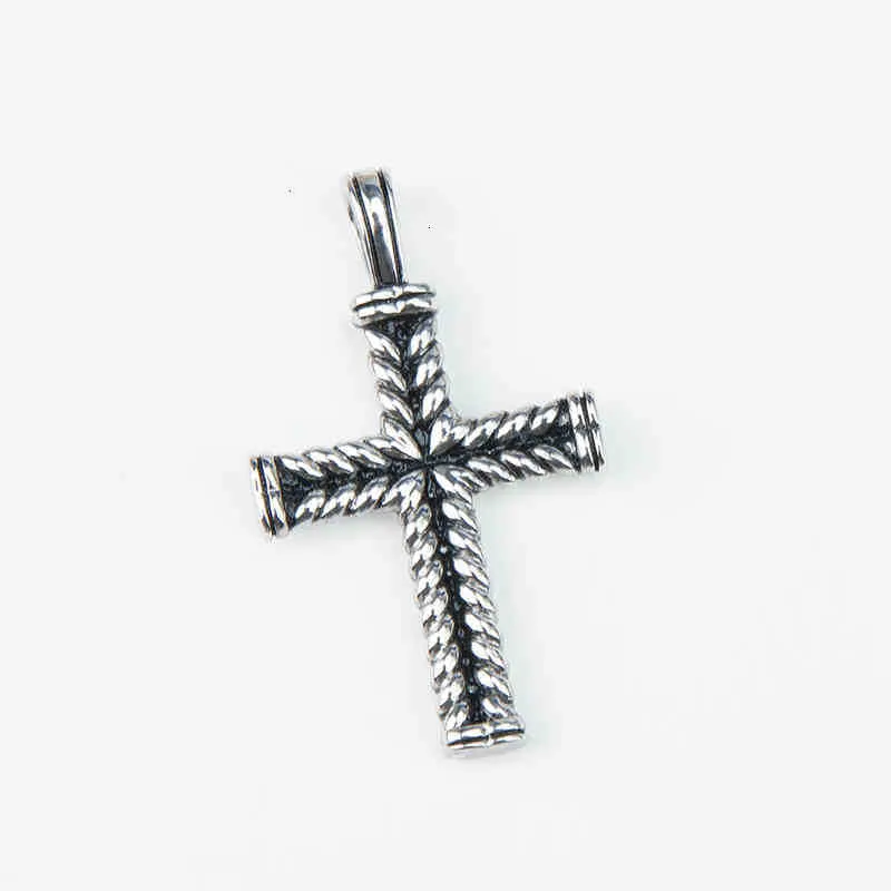 Cadenas de cable trenzado, joyería, collares colgantes para mujer, moda para hombre, collar de cruz de diamantes, joyería de alta calidad, estilo punk, 3 mm_voghion.com